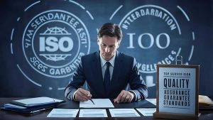 businessman-working-with-top-service-sign-quality-assurance-guarantee-standards-iso-certificati