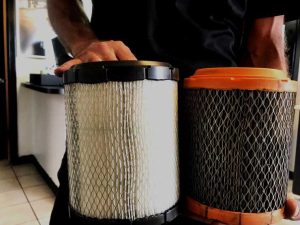 close-up filter of loader