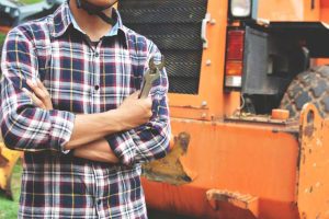 midsection-worker-holding